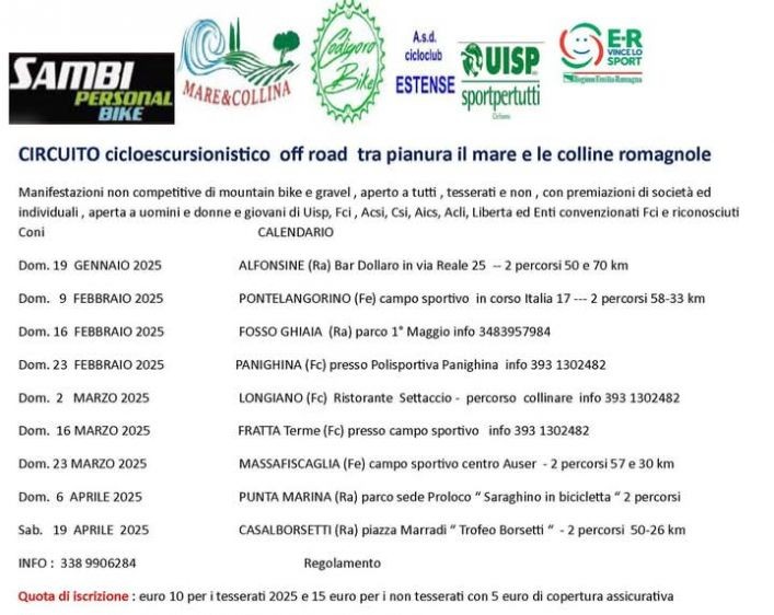 calendario 2025 mtb